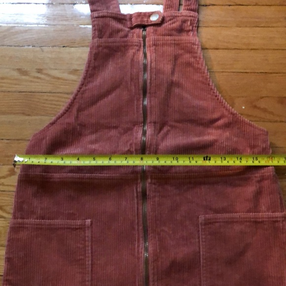 Pink Corduroy mini dress overalls - Picture 12 of 13